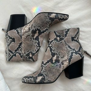Dolce Vita snakeskin booties, size 6.5